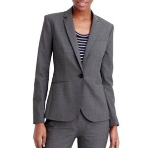 J. Crew 1035 Super 120’s Tall 100% Wool Single Button Blazer Jacket